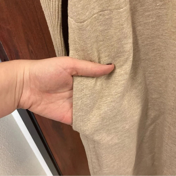 LAFAYETTE 148 Beige Long Sleeve Jersey Knit Sweater Dress Size Large - Picture 6 of 7